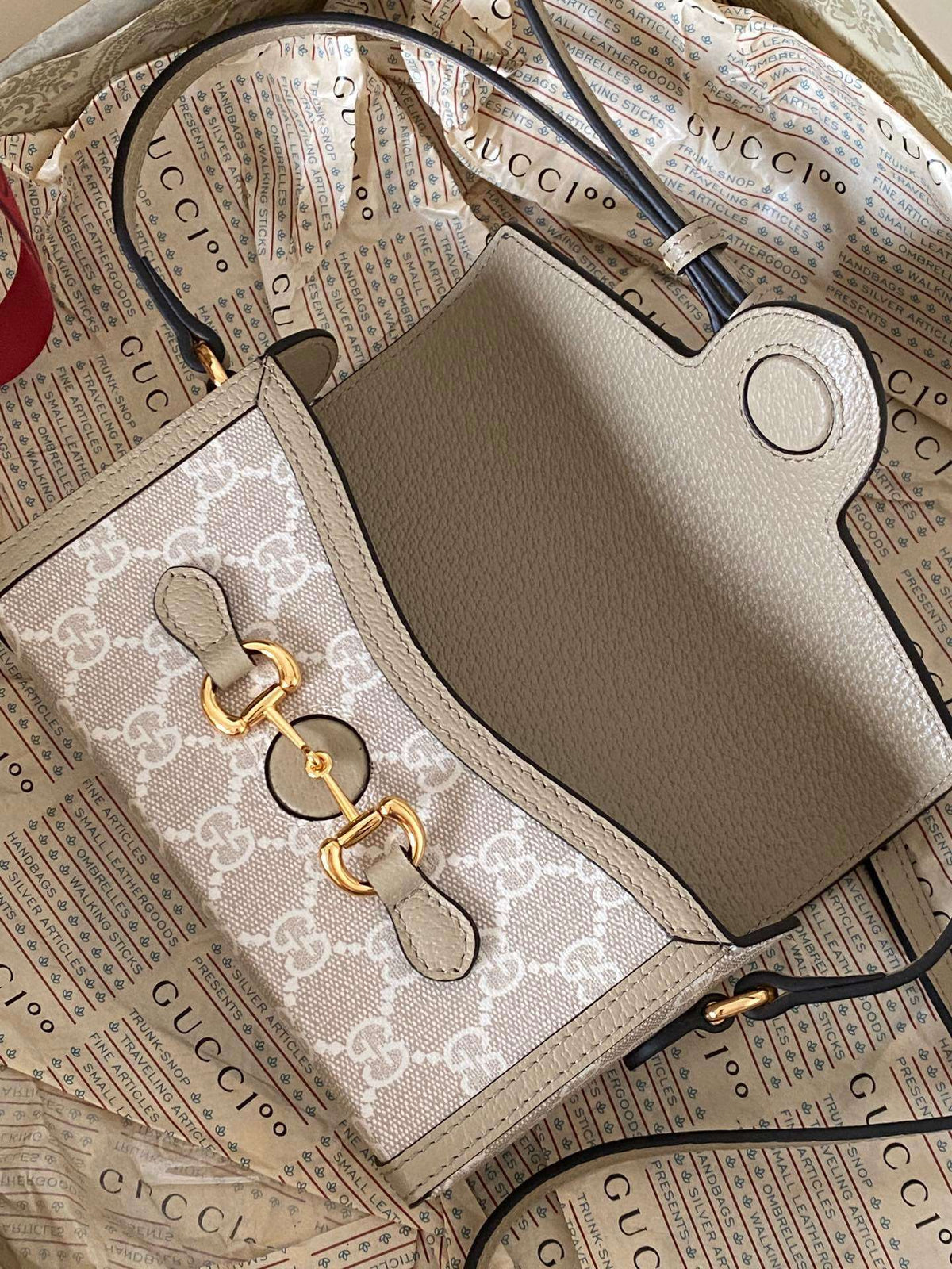 Gucci 1955 Mini Handbag with Monogram Pattern Rep 11 Luxury 18x12x5cm