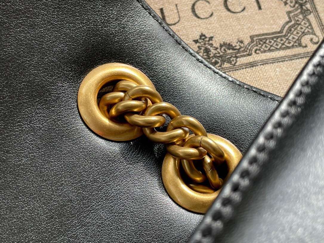 Gucci Marmont Like Auth Luxury Women’s Black Handbag 22cm
