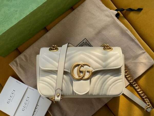 Gucci Marmont Rep 11 Luxury Women’s White Handbag 22cm