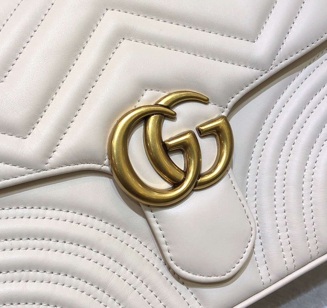 Gucci Marmont Top Handle Rep 11 Handbag High Quality White 27cm