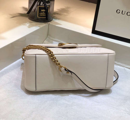 Gucci Marmont Top Handle Rep 11 Handbag High Quality White 27cm