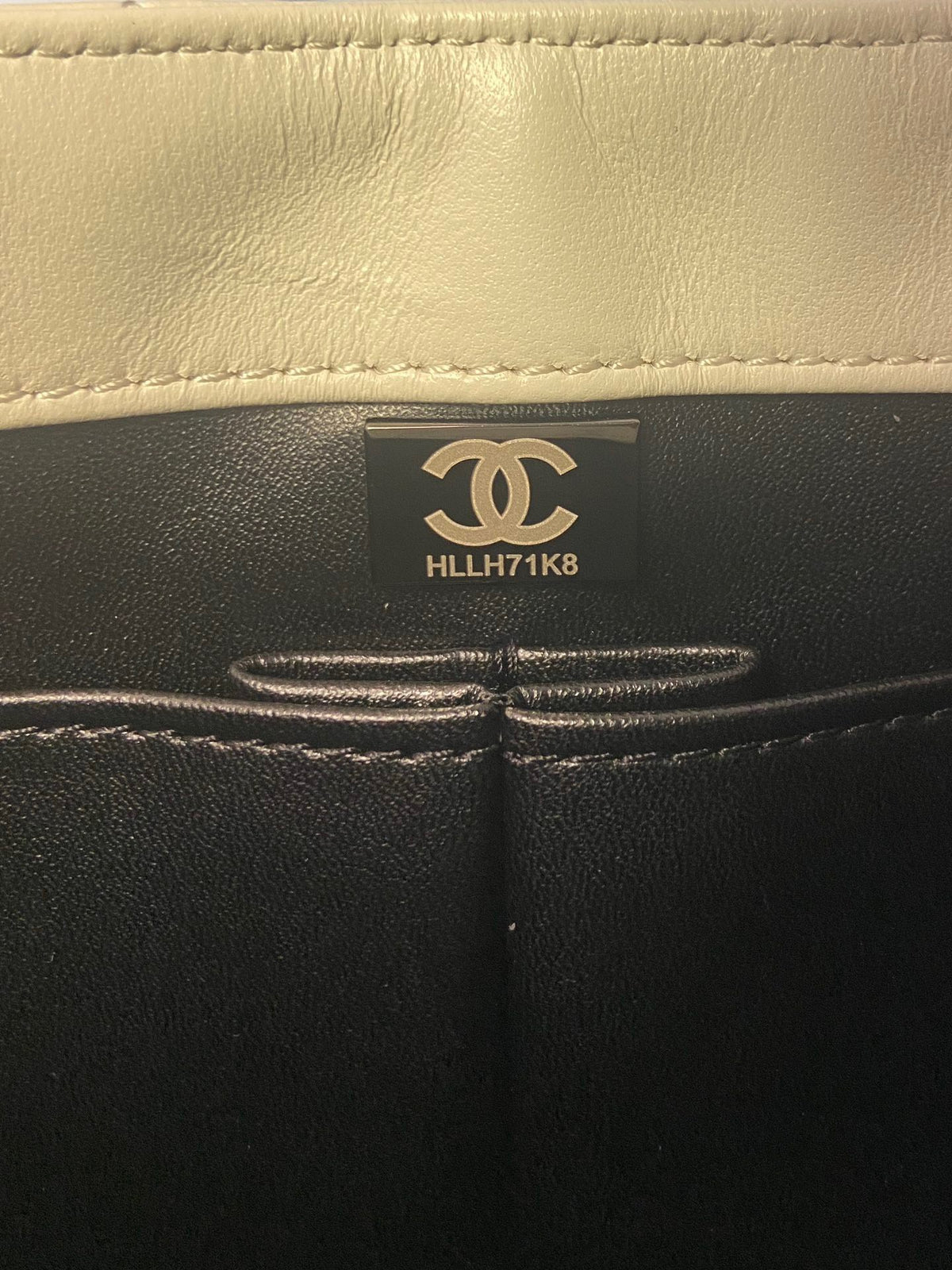 Chanel Trendy White Smooth Leather With Lock Black Handbags 25cm