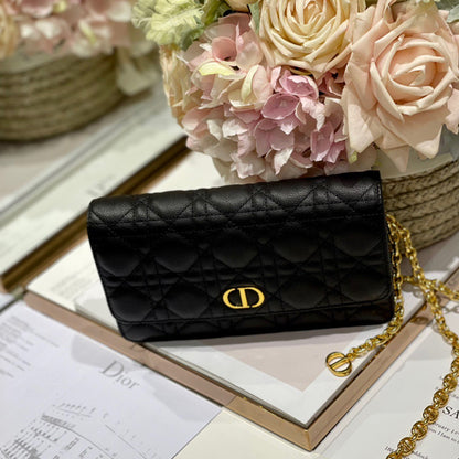 Dior Woc Women’s Black Handbag with Gold Lock 20×11.5×3.5cm