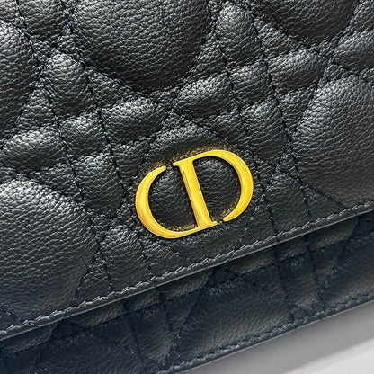Dior Woc Women’s Black Handbag with Gold Lock 20×11.5×3.5cm