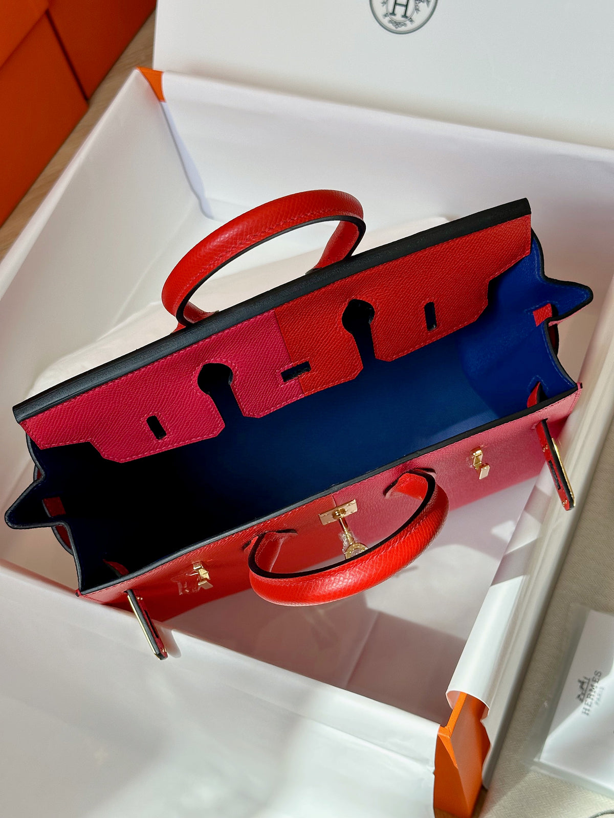 HN 25 Pink/Red Epson Leather Gold Hardware