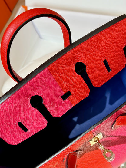 HN 25 Pink/Red Epson Leather Gold Hardware