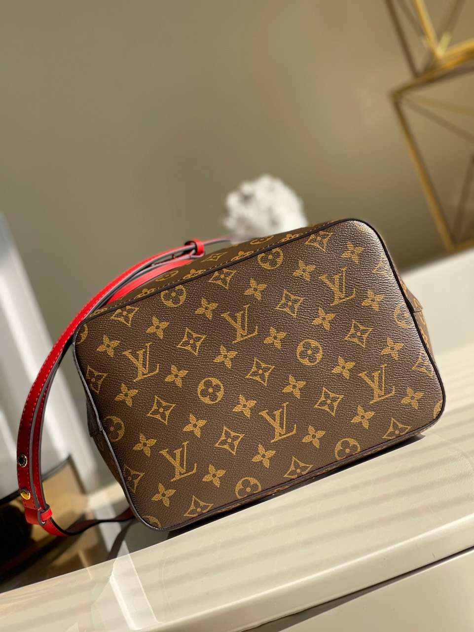 Louis Vuitton LV NeoNoe Handle Red Handbags Monogram 26x22x27cm