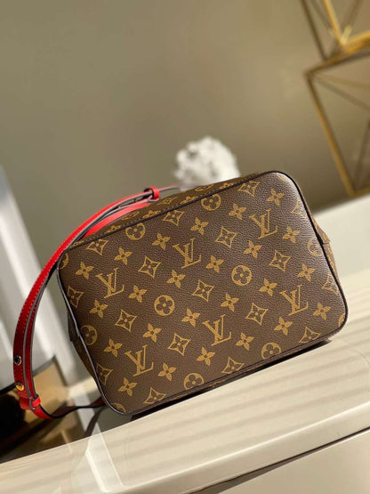 Louis Vuitton LV NeoNoe Handle Red Handbags Monogram 26x22x27cm