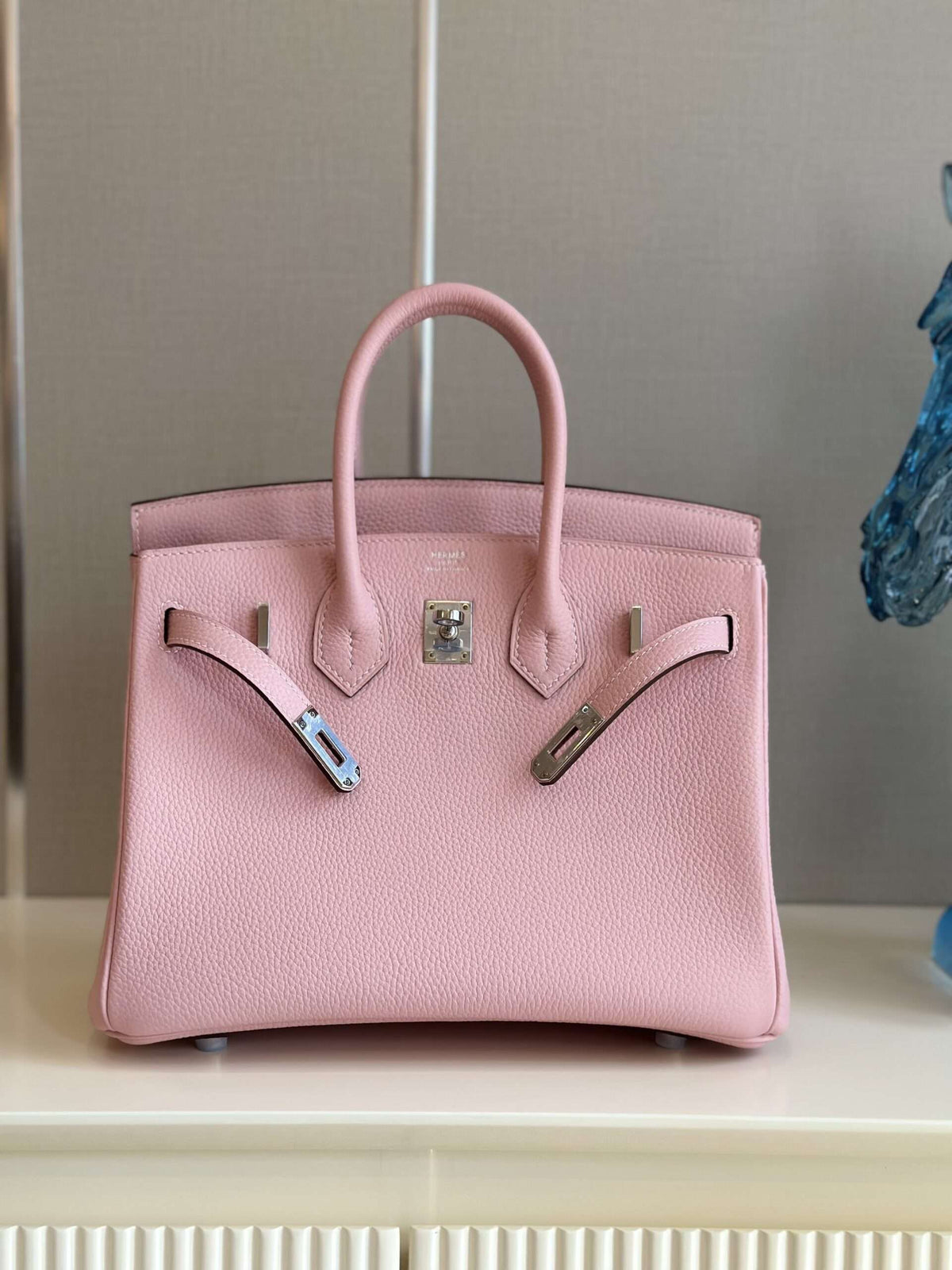 HN 25 Rose Pink Togo Leather Palladium Hardware