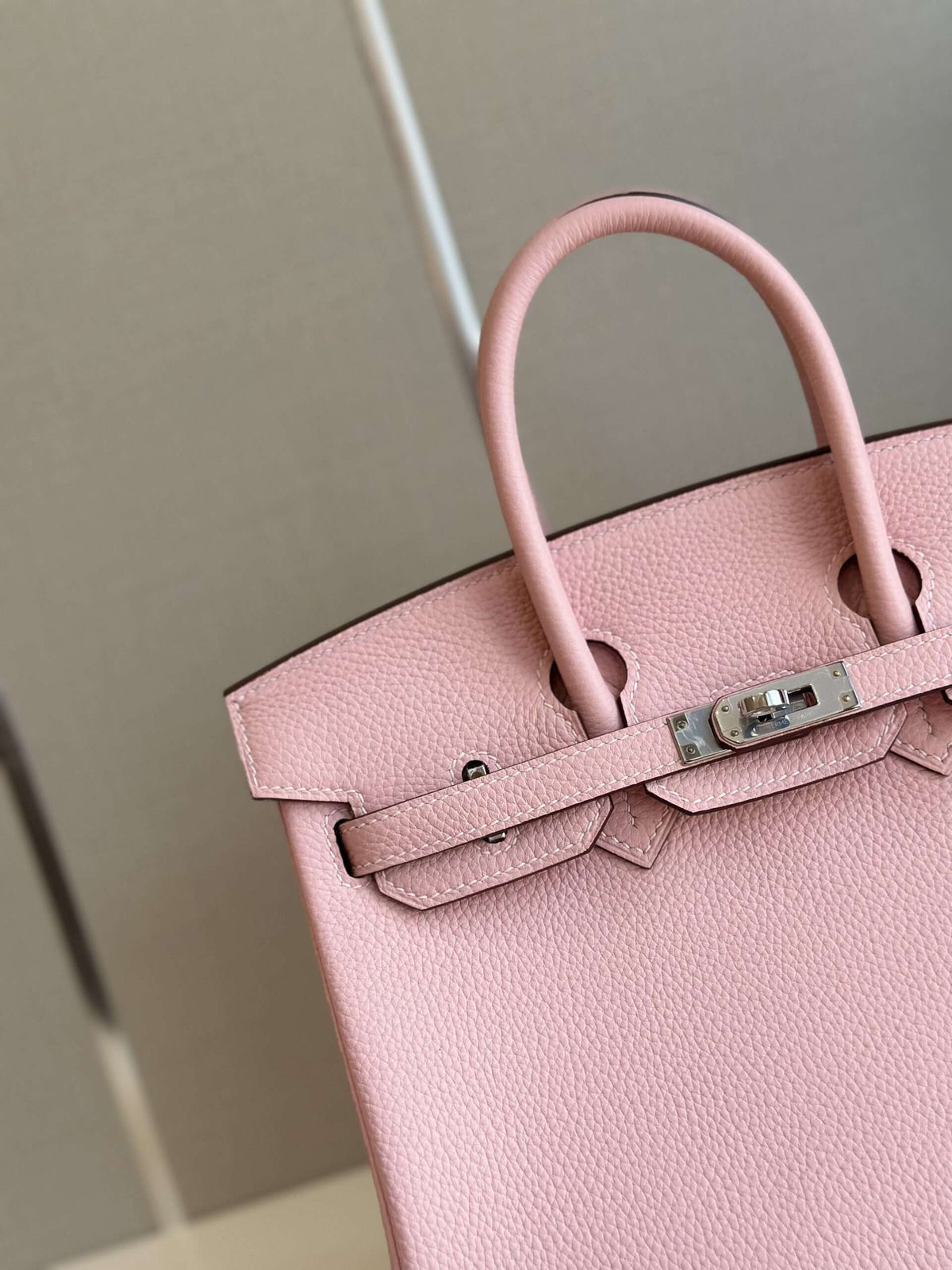 HN 25 Rose Pink Togo Leather Palladium Hardware