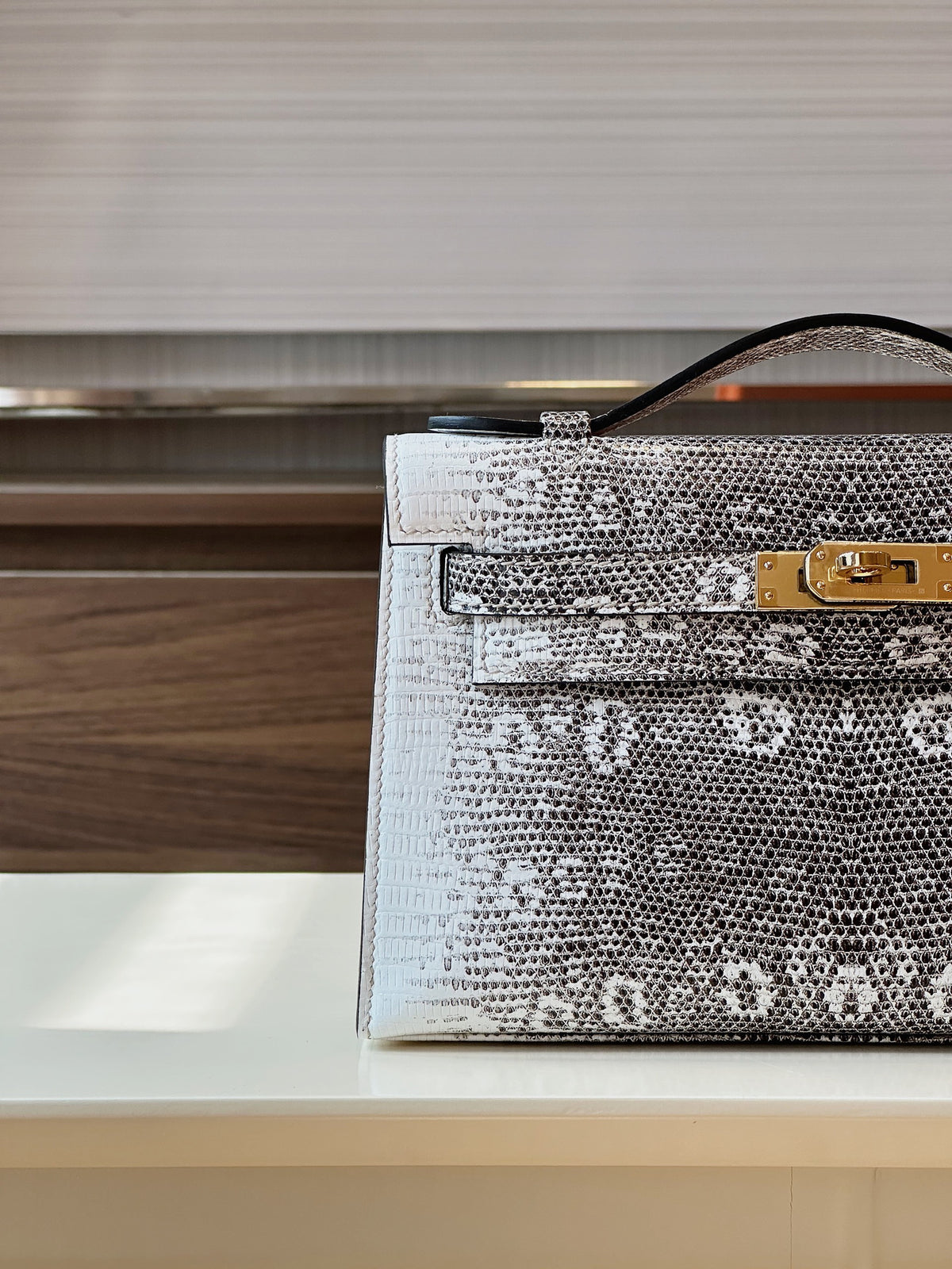 HN Omber Genuine Lizard leather Gold Hardware