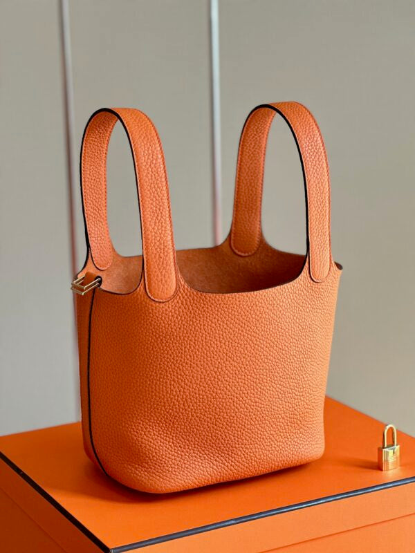 HN 18 Orange Togo Leather Gold Hardware
