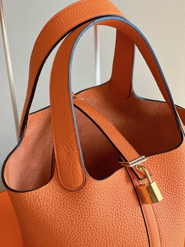 HN 18 Orange Togo Leather Gold Hardware