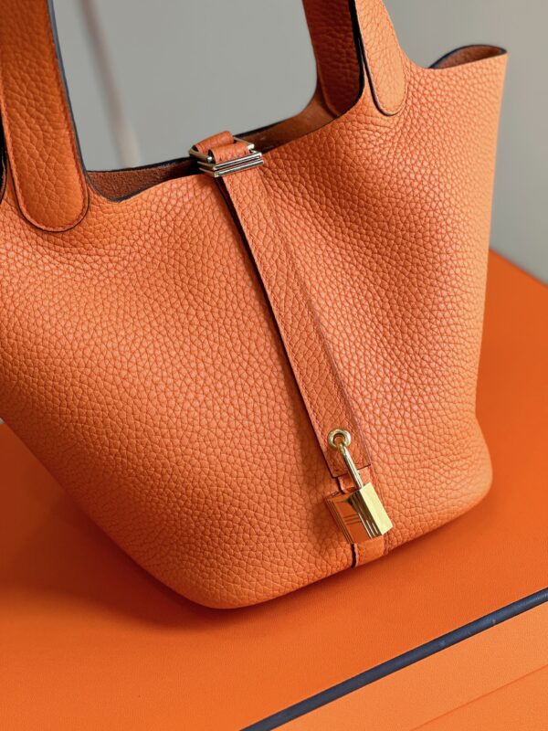 HN 18 Orange Togo Leather Gold Hardware