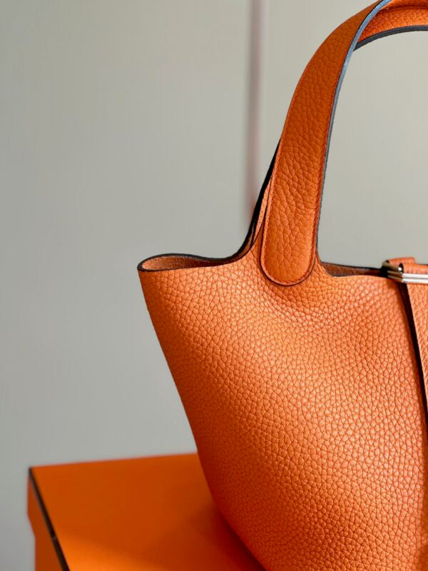 HN 18 Orange Togo Leather Gold Hardware