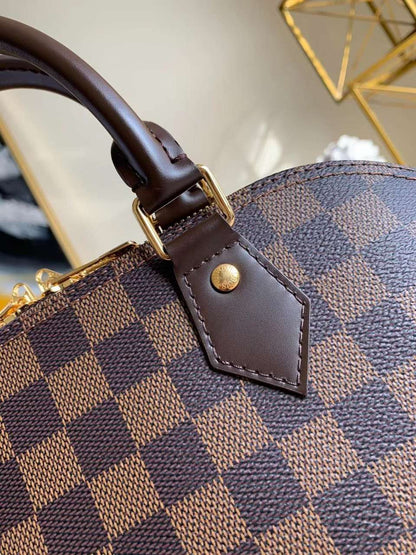 Louis Vuitton Damier Ebene Alma PM Caro Pattern Handbags 32mm