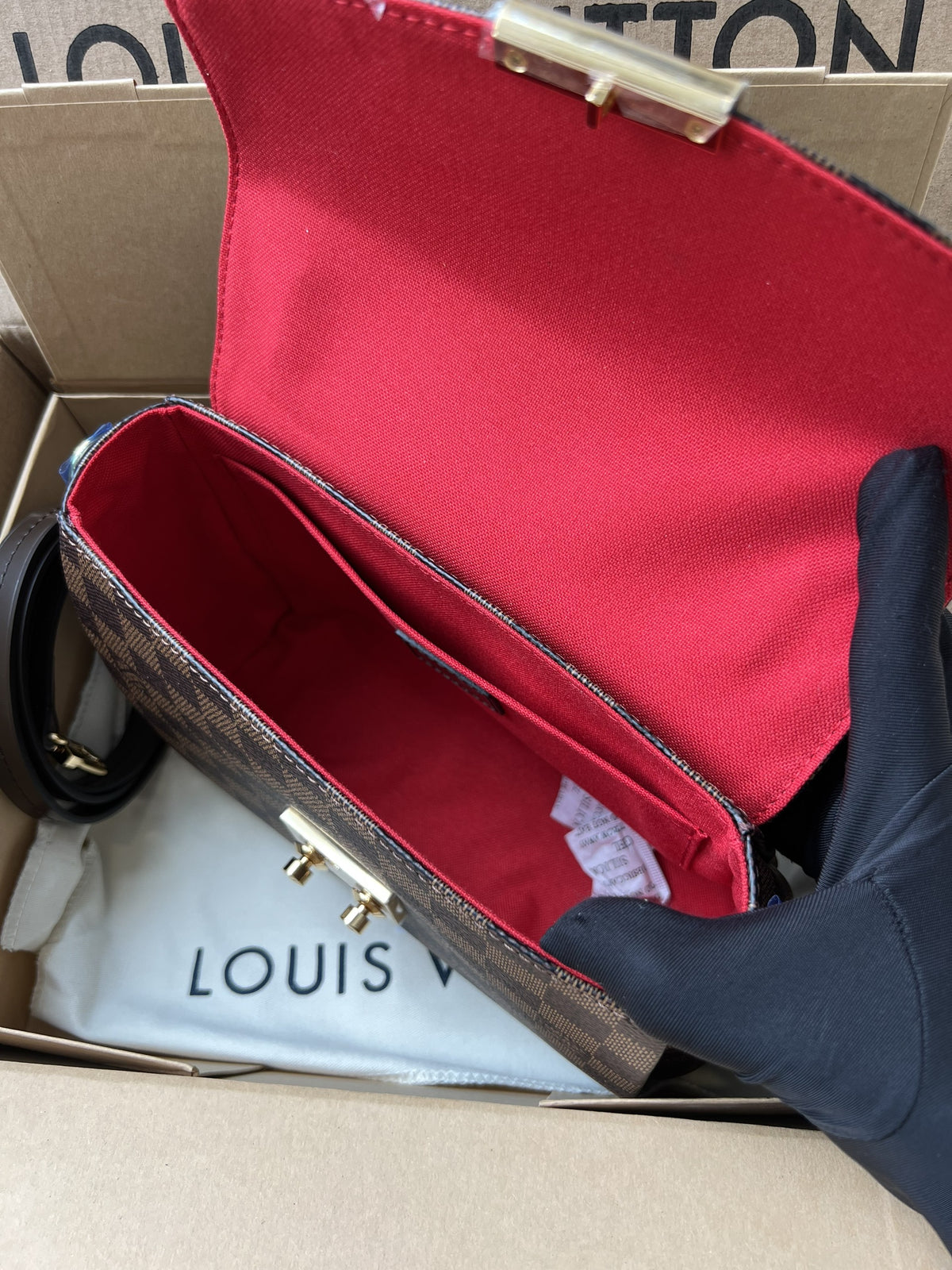 Louis Vuitton LV Croisette Like Auth Brown Handbags 25.5cm