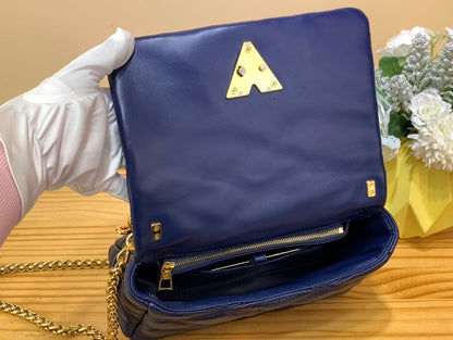 Louis Vuitton LV Go-14 Handbags Dark Blue 23cm
