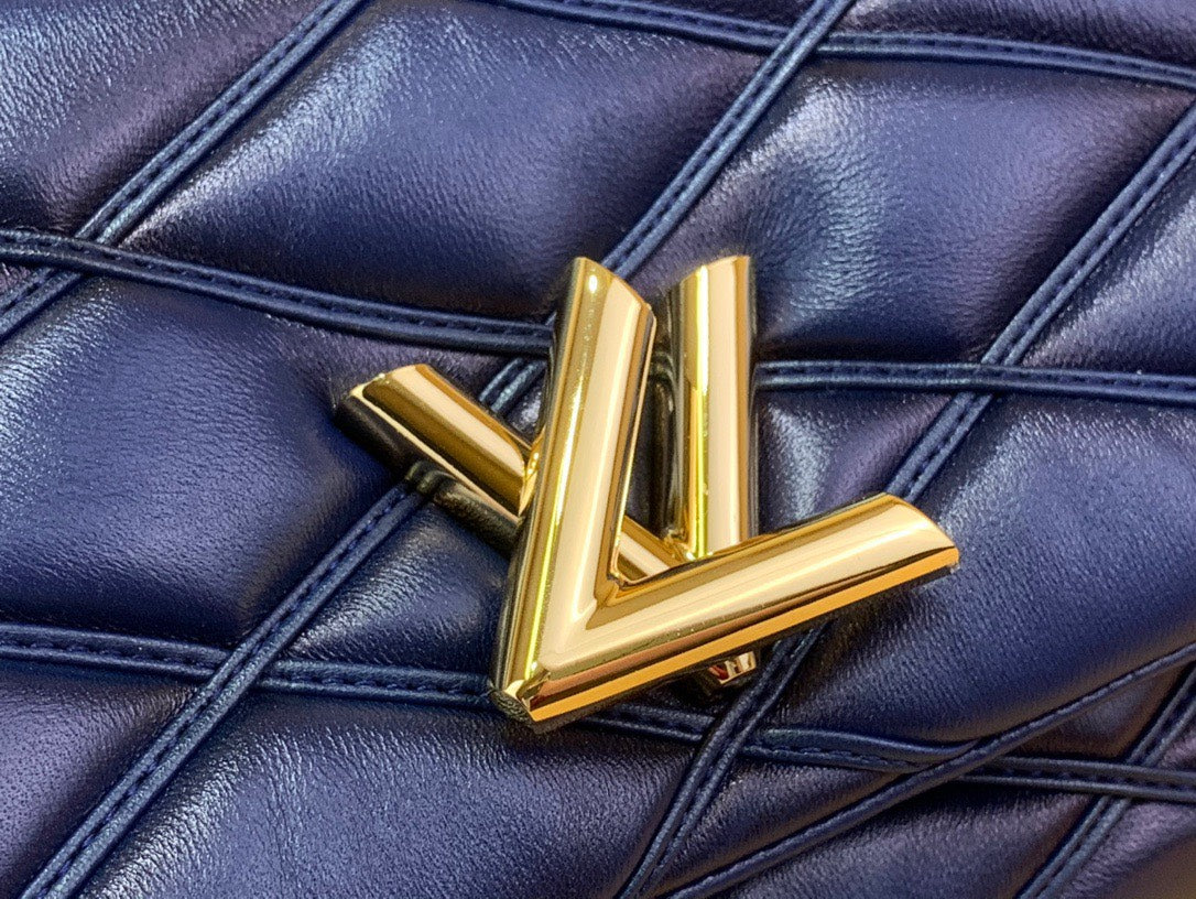 Louis Vuitton LV Go-14 Handbags Dark Blue 23cm
