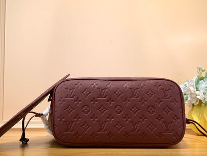 Louis Vuitton LV Never Full Plum Red Handbags 32x29x17cm
