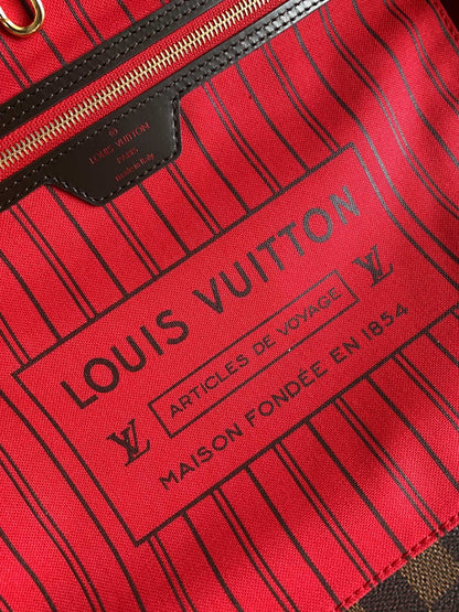 Louis Vuitton LV Neverfull Checkered Pattern Handbags 32x29x17cm
