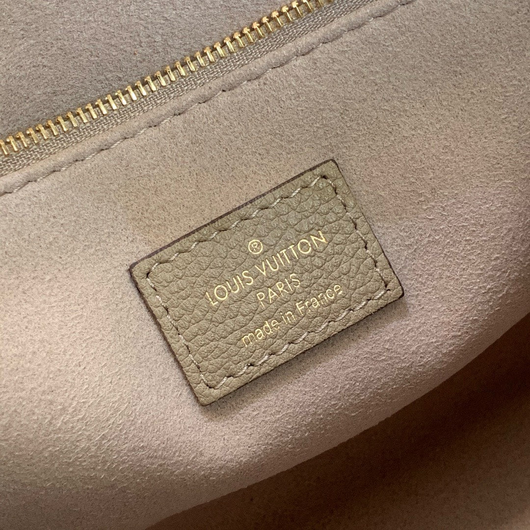Louis Vuitton LV Onthego Woman’s Grey Cowhide Leather Handbags 25cm