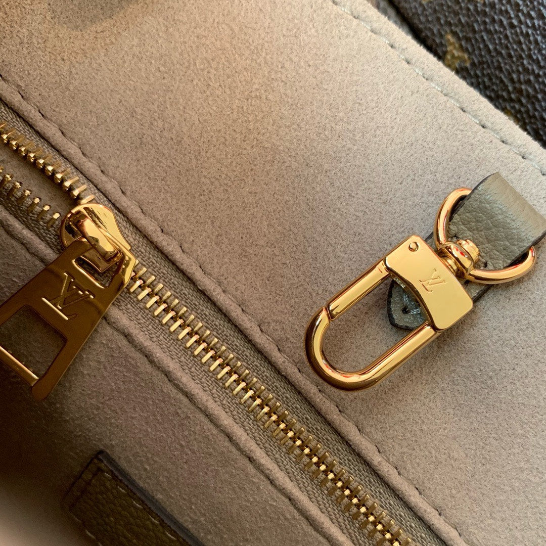 Louis Vuitton LV Onthego Woman’s Grey Cowhide Leather Handbags 25cm
