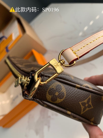 Louis Vuitton LV Pochette Monogram Woman’s Handbags 23.5×13.5cm