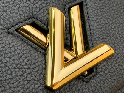 Louis Vuitton LV Twist Handle Replica Woman’s Black Handbags 17x25x11cm