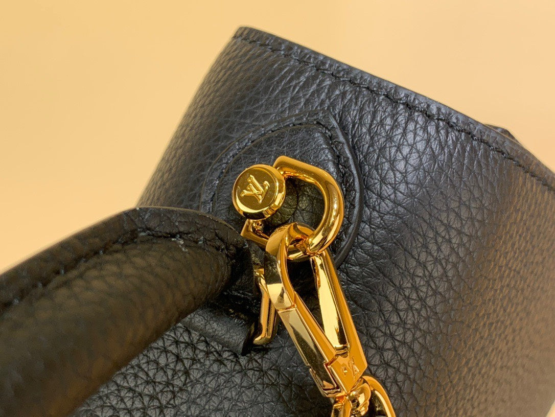 Louis Vuitton LV Twist Handle Replica Woman’s Black Handbags 17x25x11cm