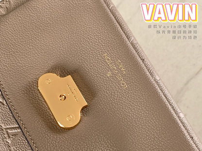 Louis Vuitton LV Vavin Super High Quality Brown Women’s Handbag with Sunken Monogram Pattern 25x18x10cm