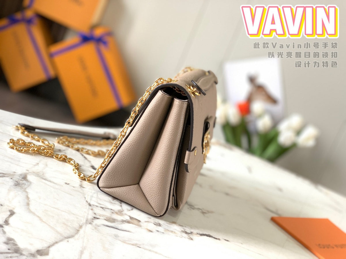 Louis Vuitton LV Vavin Super High Quality Brown Women’s Handbag with Sunken Monogram Pattern 25x18x10cm