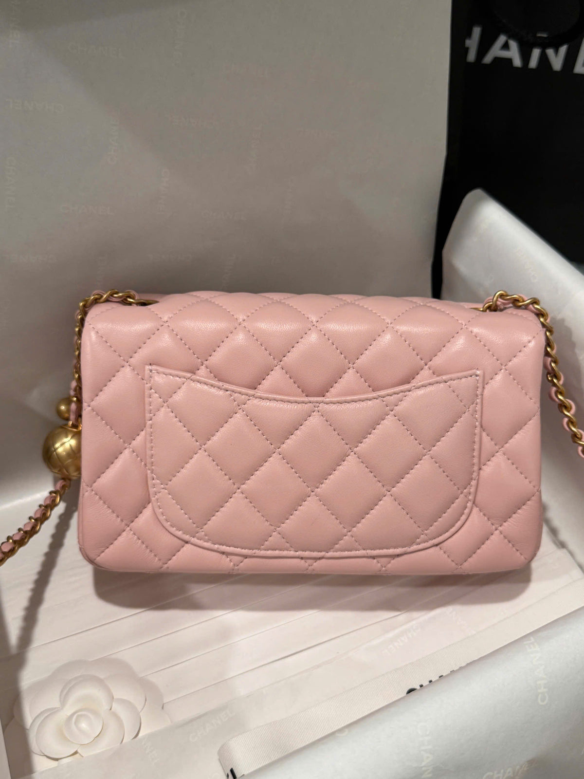 Chanel Classic Flap Mini Light Pink Gold Hardware 20cm