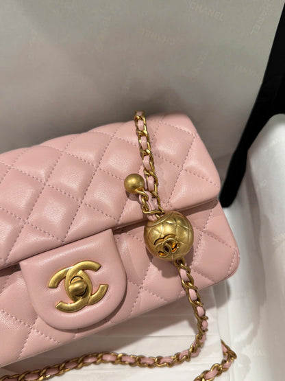 Chanel Classic Flap Mini Light Pink Gold Hardware 20cm