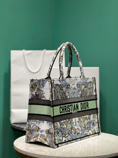 Dior Book Tote Super Quality Women’s Handbag Embroidered Fabric Size 36cm