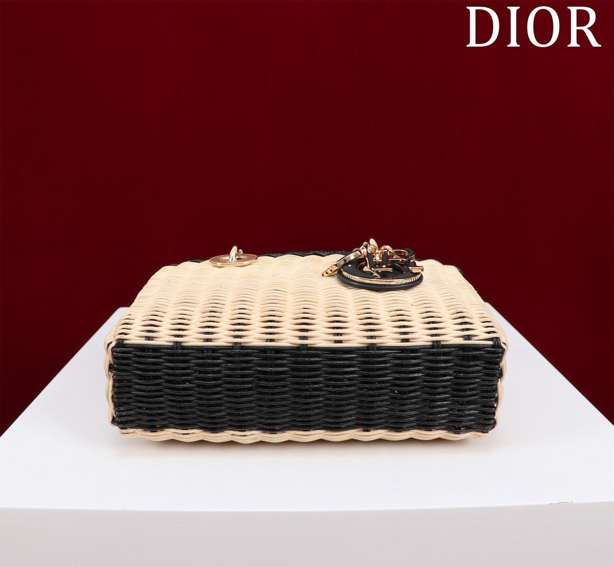 Dior D-Joy Lady Wicker Handbag 22cm