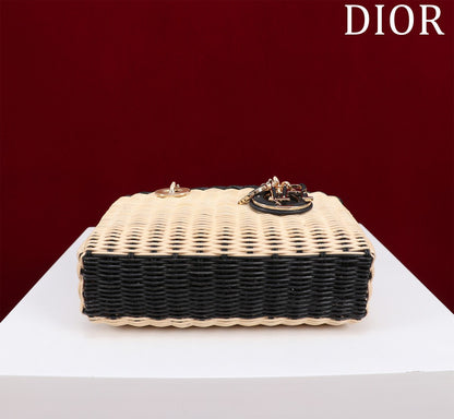 Dior D-Joy Lady Wicker Handbag 22cm
