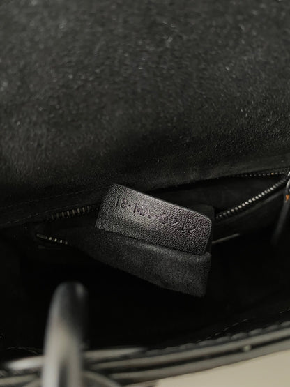 Dior Lady Matte Black Diamond Pattern 17cm