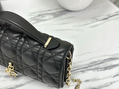 Dior Women’s Super Handbag Black Crossbody Bag 21×11.5cm