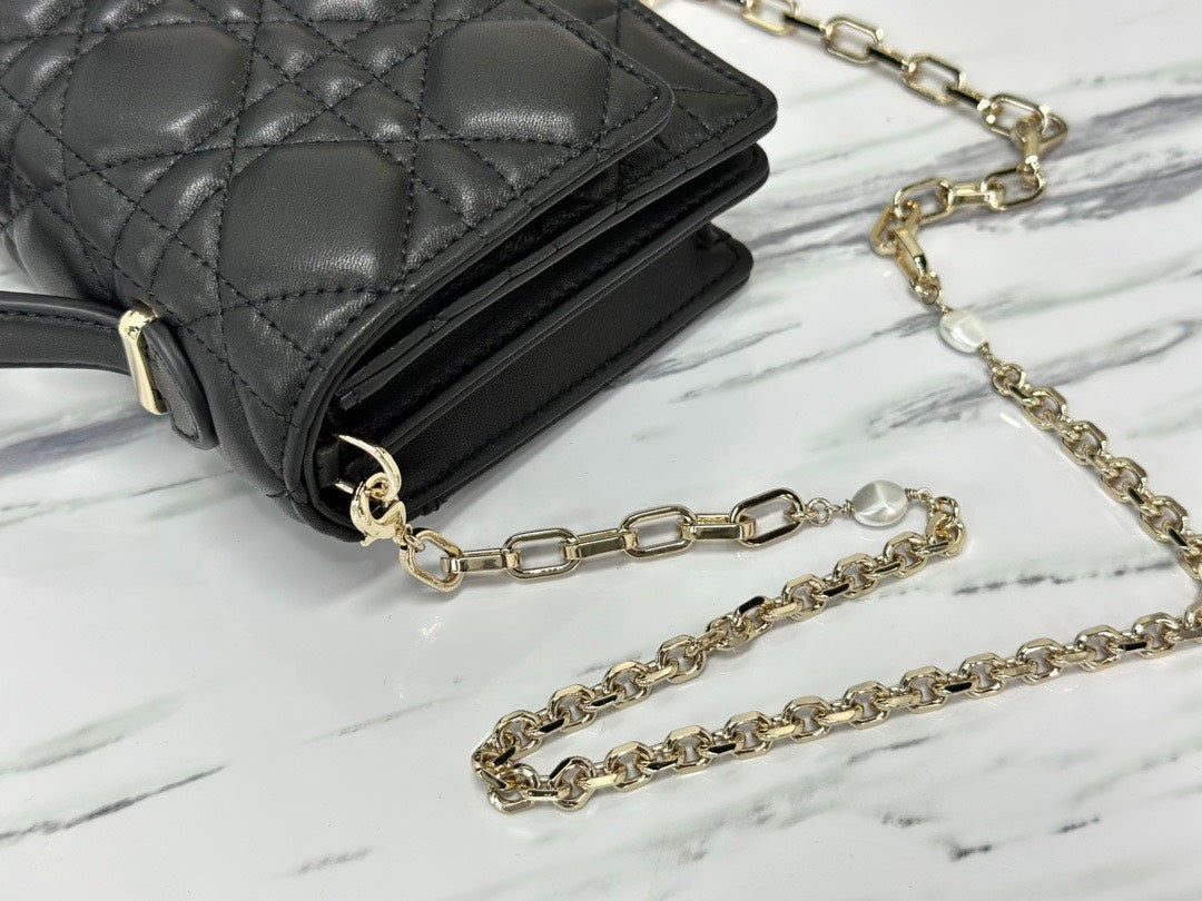 Dior Women’s Super Handbag Black Crossbody Bag 21×11.5cm