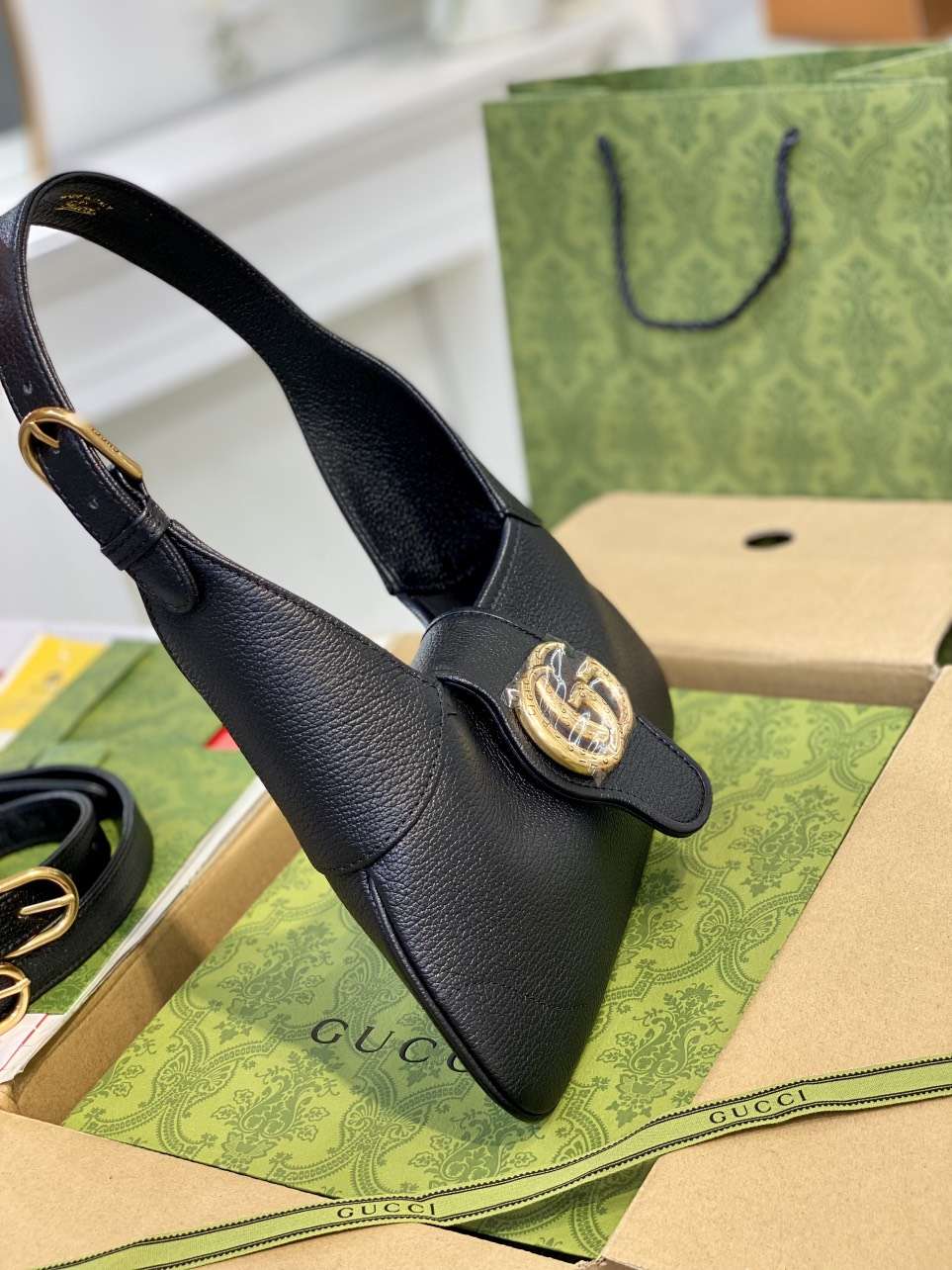 Gucci Like Auth Women’s Handbag Black 28cm
