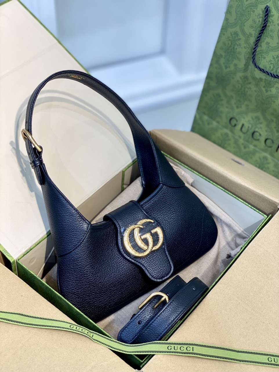 Gucci Like Auth Women’s Handbag Black 28cm