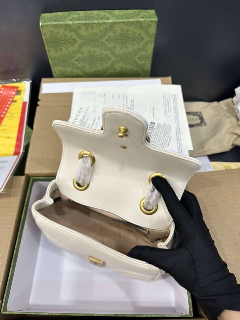 Gucci Marmont High Quality White Women’s Handbag 22cm
