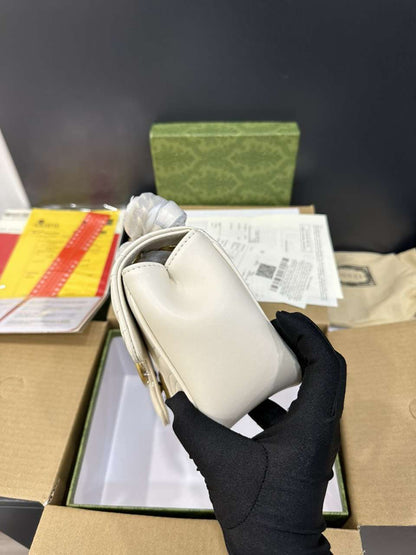 Gucci Marmont High Quality White Women’s Handbag 22cm