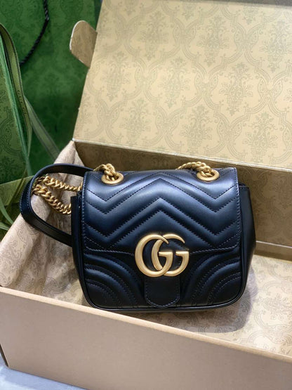 Gucci Marmont Rep 11 Women’s Handbag High Quality Black 20cm