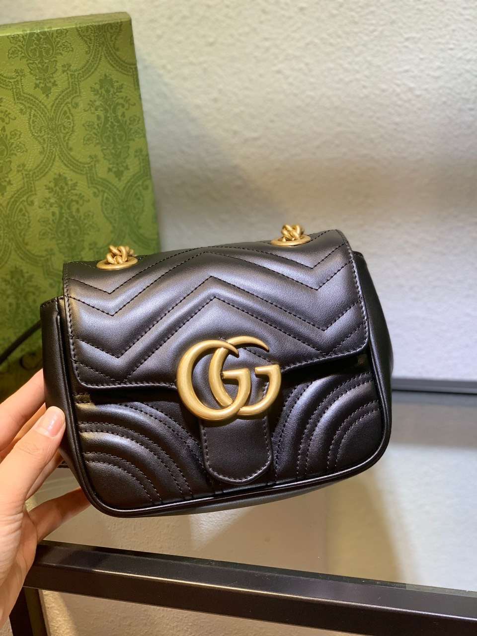 Gucci Marmont Rep 11 Women’s Handbag High Quality Black 20cm