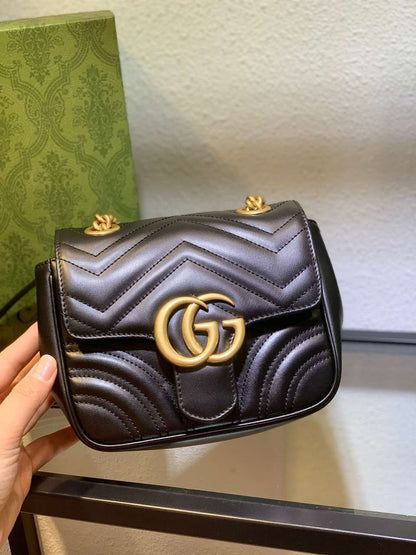 Gucci Marmont Rep 11 Women’s Handbag High Quality Black 20cm