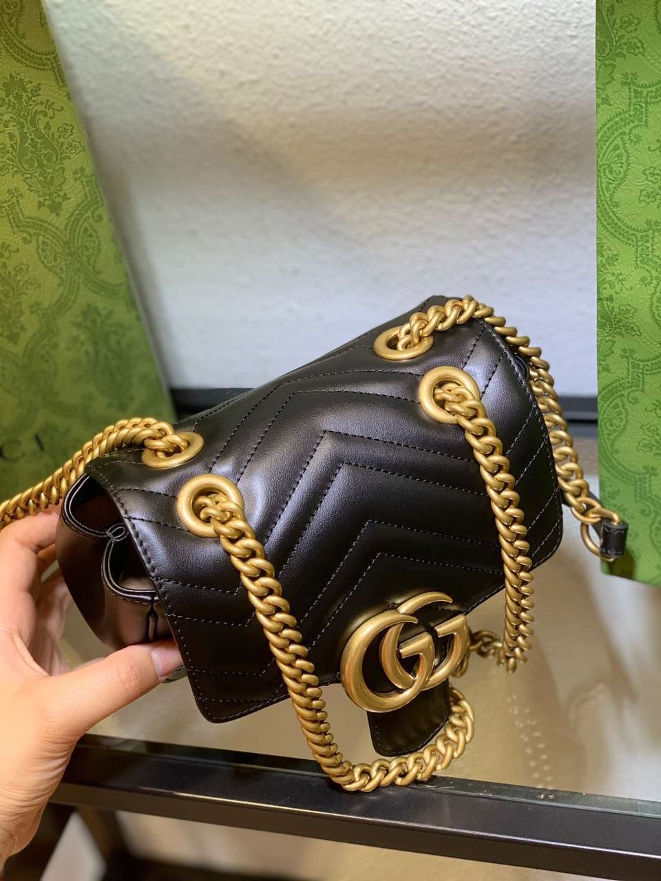 Gucci Marmont Rep 11 Women’s Handbag High Quality Black 20cm