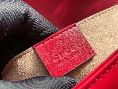Gucci Marmont Top Handle Like Auth Women’s Handbag Red 27cm