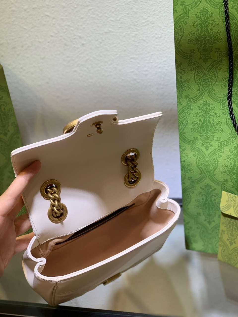 Gucci Marmont Replica 1:1 Women’s Handbag High Quality White 20cm